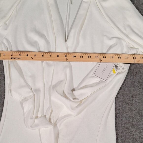 1. State Cross Front Cozy Knit Top Long Sleeve White Women's Size Medium NWT - Picture 12 of 12